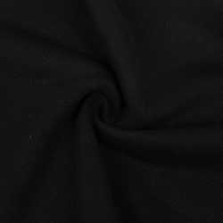 Ткань Футер 3-х нитка, Петля, цвет Черный (на отрез)  в Реутове