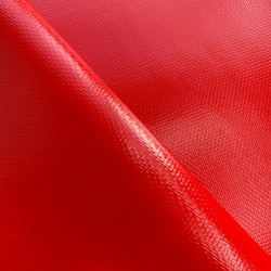 Ткань ПВХ 600 гр/м2 плотная, Красный (Ширина 150см), на отрез  в Реутове