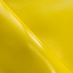 Ткань ПВХ 600 гр/м2 плотная, Жёлтый (Ширина 150см), на отрез  в Реутове