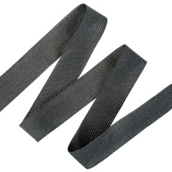 Окантовочная лента-бейка, цвет Чёрный 22мм (на отрез)  в Реутове