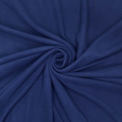 Ткань Флис Односторонний 130 гр/м2, цвет Темно-синий (на отрез)  в Реутове