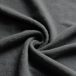 Ткань Флис Односторонний 130 гр/м2, цвет Серый (на отрез)  в Реутове