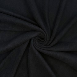 Ткань Флис Односторонний 130 гр/м2, цвет Черный (на отрез)  в Реутове