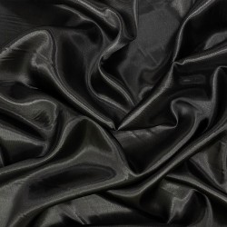 Ткань Атлас-сатин, цвет Черный (на отрез)  в Реутове