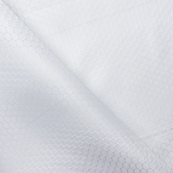 Ткань Оксфорд 300D PU Рип-Стоп СОТЫ, цвет Белый (на отрез)  в Реутове