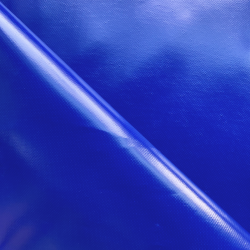 Тентовый материал ПВХ 450 гр/м2, Синий (Ширина 160см), на отрез  в Реутове, 450 г/м2, 799 руб
