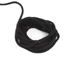 Шнур для одежды тип 2, цвет Чёрный (плетено-вязаный/полиэфир)  в Реутове
